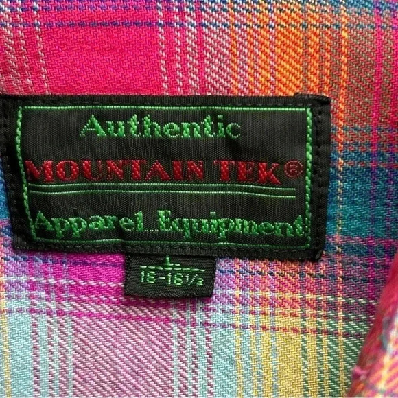 Mountain Tek Plaid Long Sleeve Button Down Shirt - Picture 5 of 5